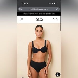 Solid & Striped Bikini Set the Lilo NWT pink